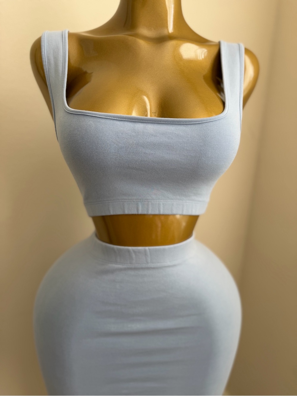 Zara Soft Baby Blue Two-Piece Set